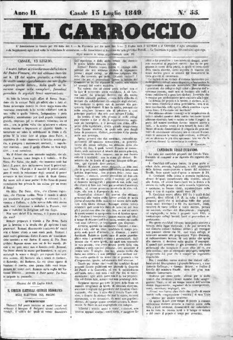 Il Carroccio - Edizione 55 del 13/07/1849